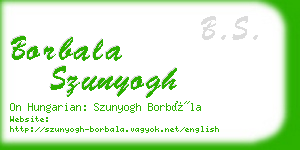 borbala szunyogh business card
